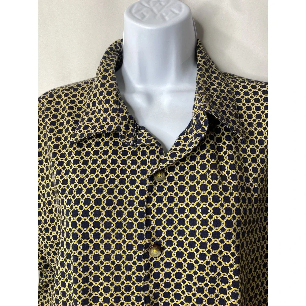 Michael Kors Womens Button Up Shirt‎ Size Large Career Wear Ivy League Business